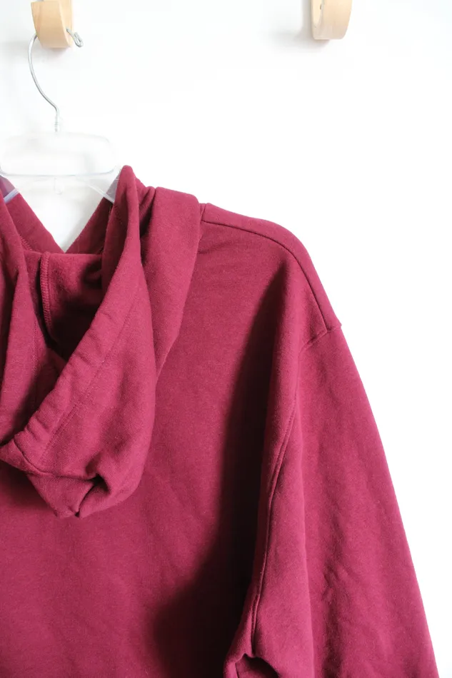 Ava Viv Maroon Beaded String Hoodie 3X Ava Viv Earrings