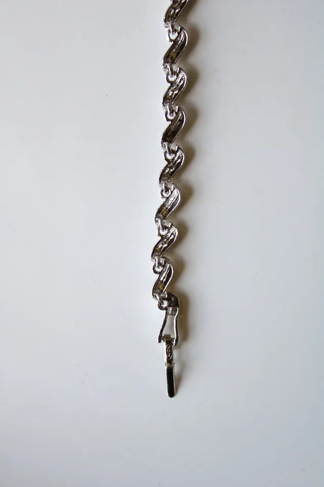 Avon Silver Pave Wave Chain Bracelet Avon Bracelets