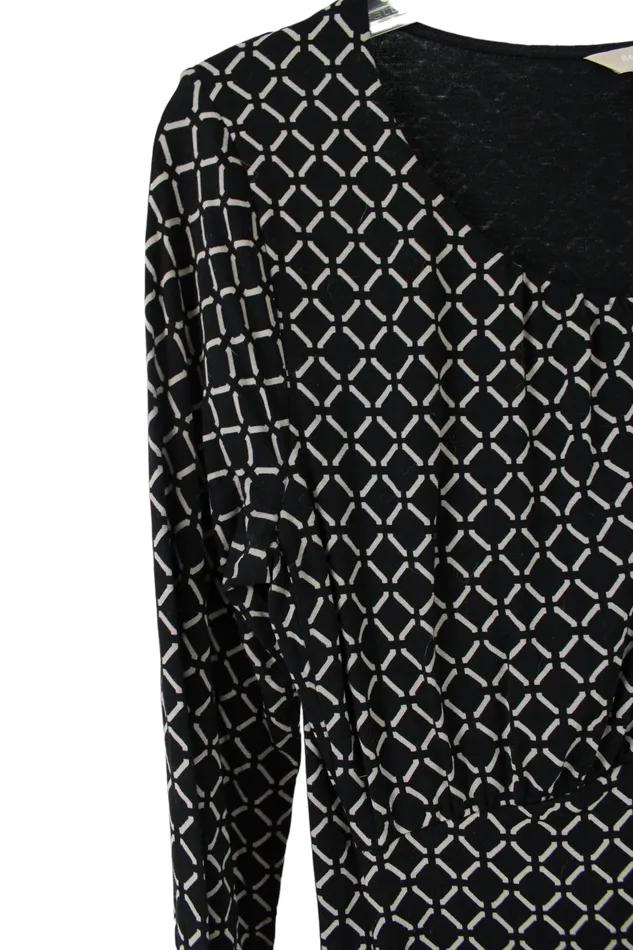 Banana Republic Banana Republic Black Tan Patterned Top S Rings