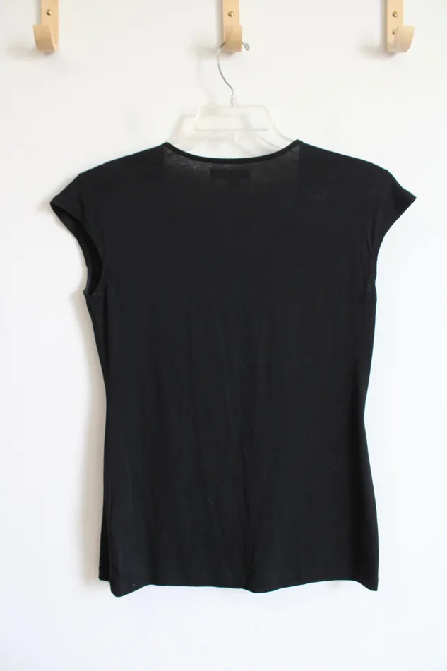 Banana Republic Rings Banana Republic Black Jeweled Scoop Neck Top S