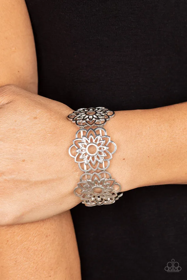 Baroque Bouquet Silver Paparazzi Accessories Rings