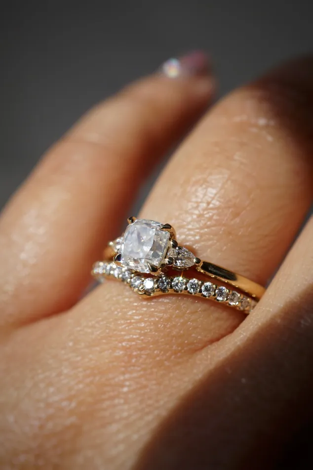 Belle Ring White Lab Grown Diamond madetoorder Foe Dear Rings
