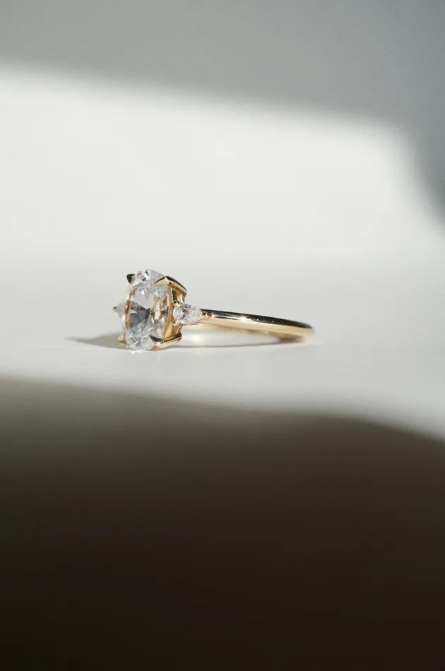 Belle Ring White Lab Grown Diamond madetoorder Foe Dear Rings