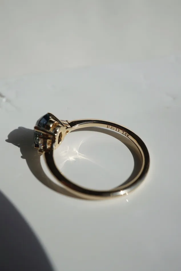 Belle Ring White Lab Grown Diamond madetoorder Foe Dear Rings