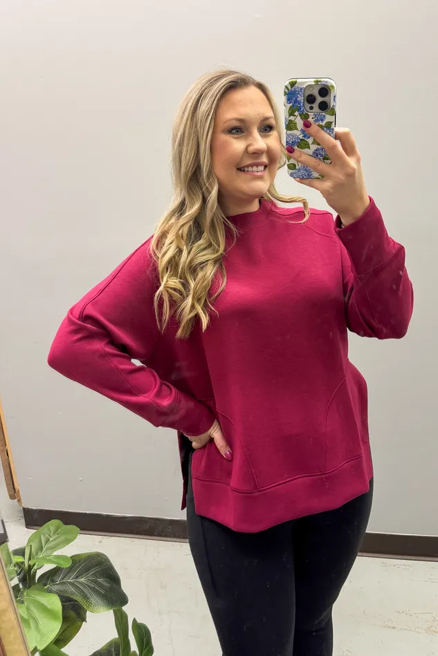 Better Days Ahead Pullover Cabernet Zenana Earrings