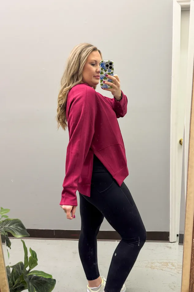 Better Days Ahead Pullover Cabernet Zenana Earrings