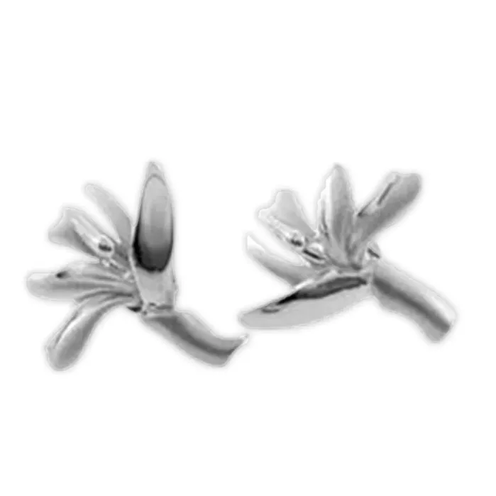 Bird of Paradise Sterling Silver Post Earrings with Cubic Zirconia Island Fine Jewelry Earrings Bird of Paradise Sterling Silver Post Earrings with Cubic Zirconia Island Fine Jewelry Earrings