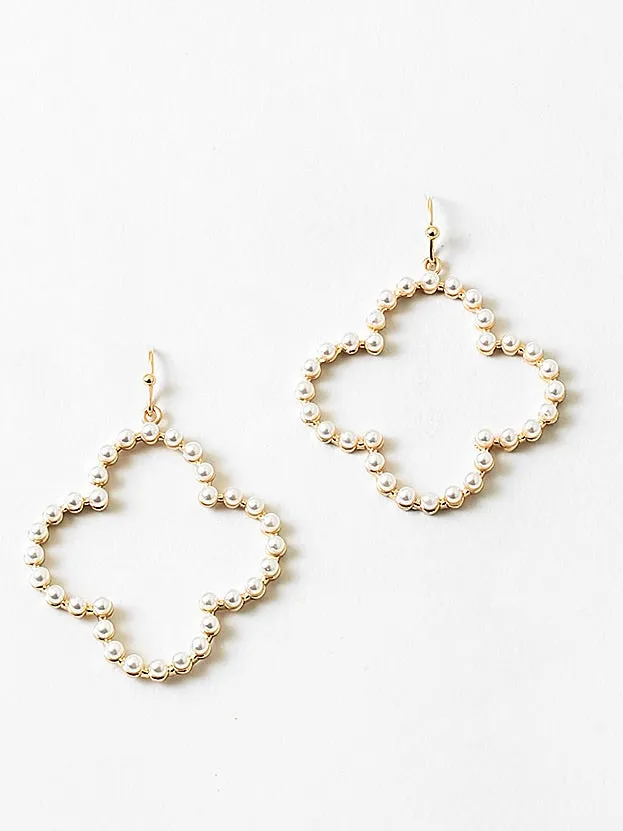 Blue Sky Earrings Pearl Clover Earring