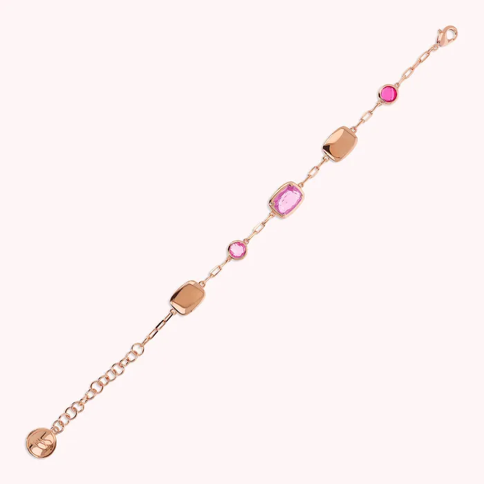 Bracciale con Pepite e Prisma Gem Tonde e a Baguette Bronzallure Earrings