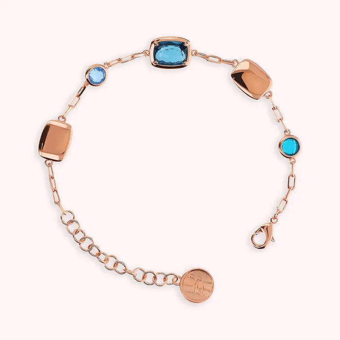 Bracciale con Pepite e Prisma Gem Tonde e a Baguette Bronzallure Earrings