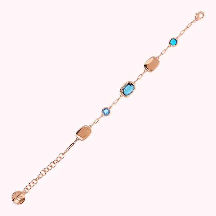 Bracciale con Pepite e Prisma Gem Tonde e a Baguette Bronzallure Earrings