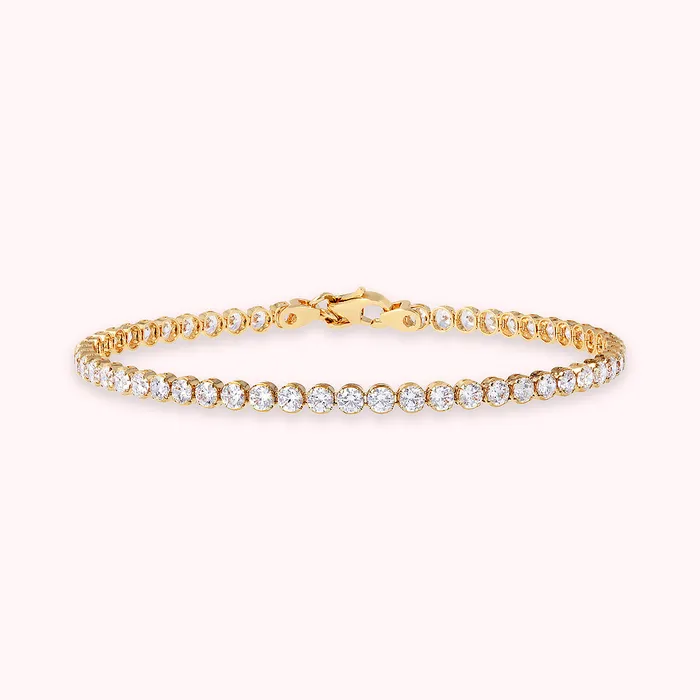 Bracciale Golden Tennis con Cubic Zirconia Bronzallure Necklaces