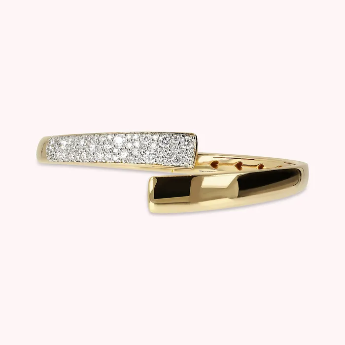 Bracciale Rigido Contrari Golden con Pav in Cubic Zirconia Bronzallure Earrings