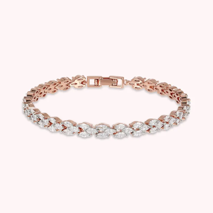 Bracciale Tennis Design Treccia con Cubic Zirconia Bronzallure Necklaces