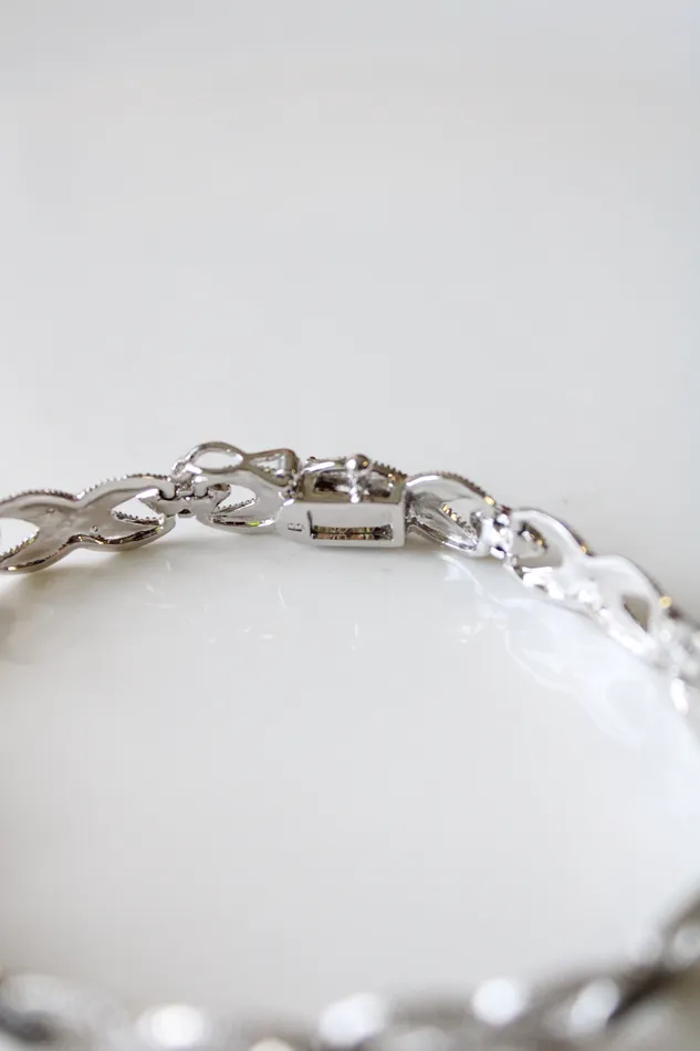 Bracelets Jubilee Thrift Black Silver Stone Tennis Bracelet