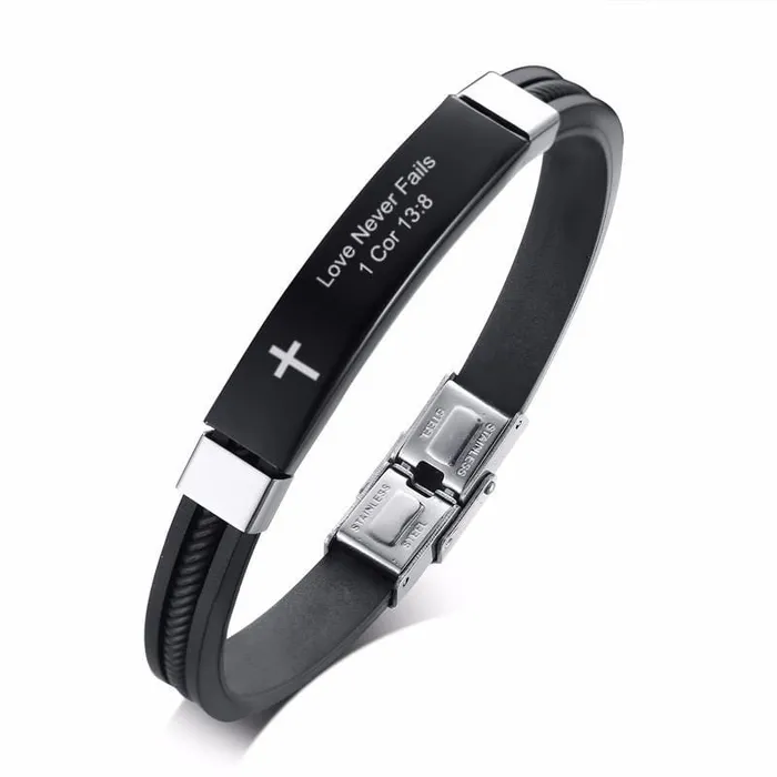 Bracelets Lords Guidance Bible Verse Bracelet br 1 Corinthians 138 Silicone