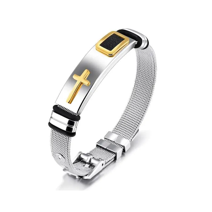 Bracelets Lords Guidance Mens Cross Bracelet br Classy