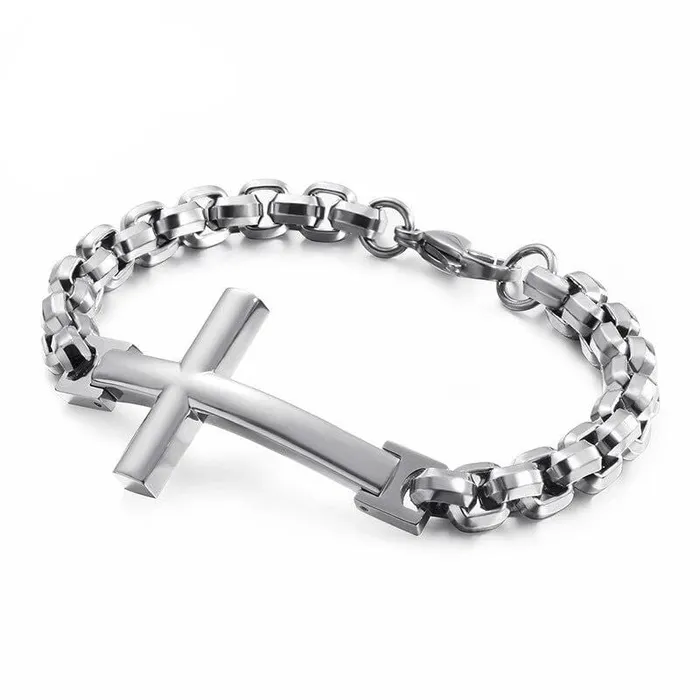 Bracelets Lords Guidance Mens Cross Bracelet br Man Of Faith