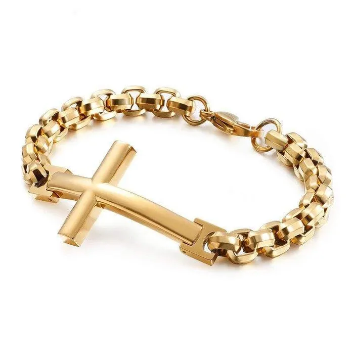 Bracelets Lords Guidance Mens Cross Bracelet br Man Of Faith