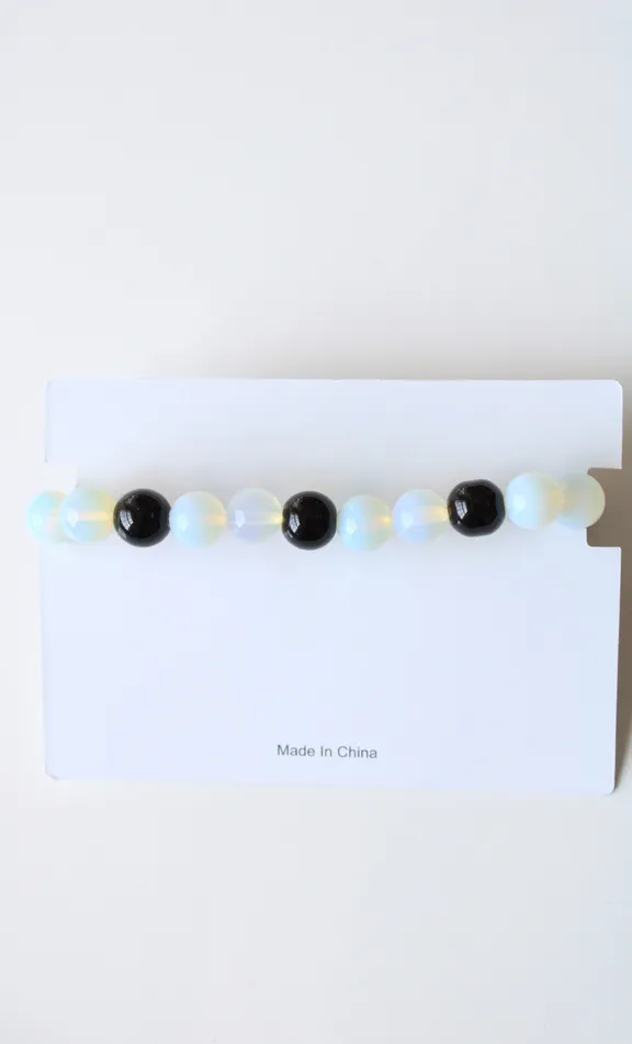 Bracelets NEW Toni Moonstone Black Onyx Beaded BraceletAnklet Toni