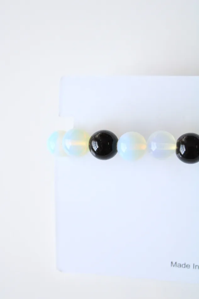 Bracelets NEW Toni Moonstone Black Onyx Beaded BraceletAnklet Toni