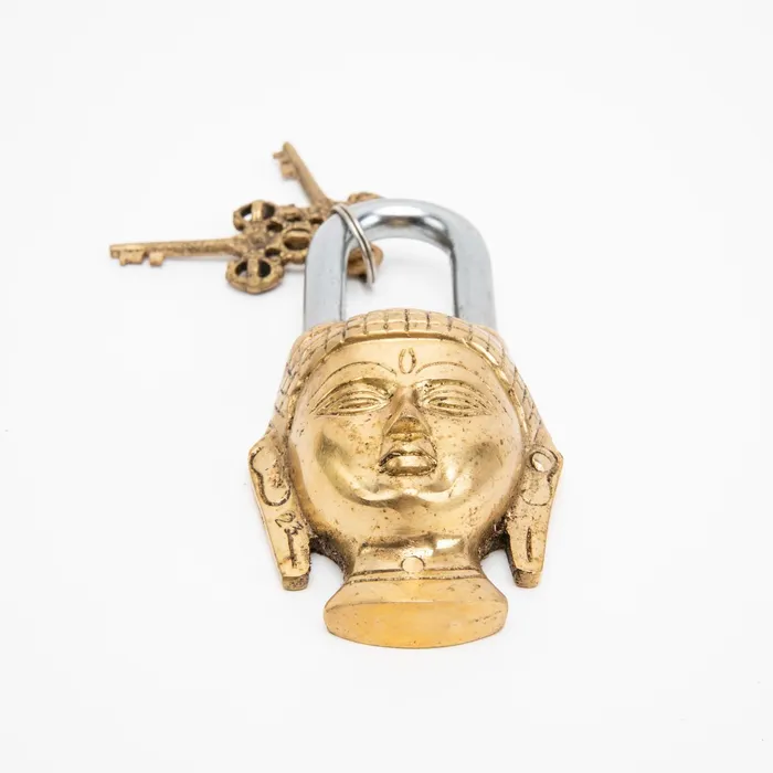 Brass Bodhisattva Padlock DharmaCrafts Earrings