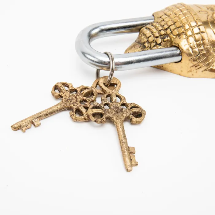 Brass Bodhisattva Padlock DharmaCrafts Earrings