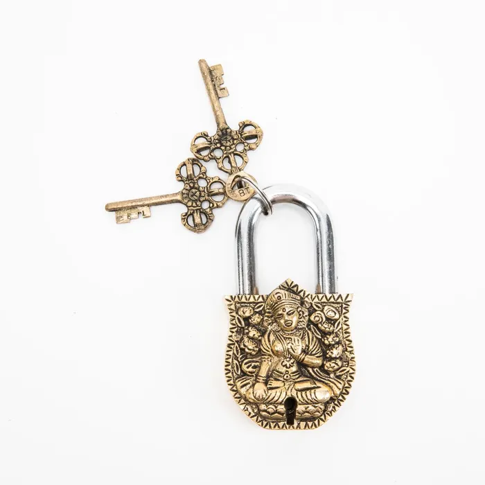 Brass Bodhisattva Padlock DharmaCrafts Earrings