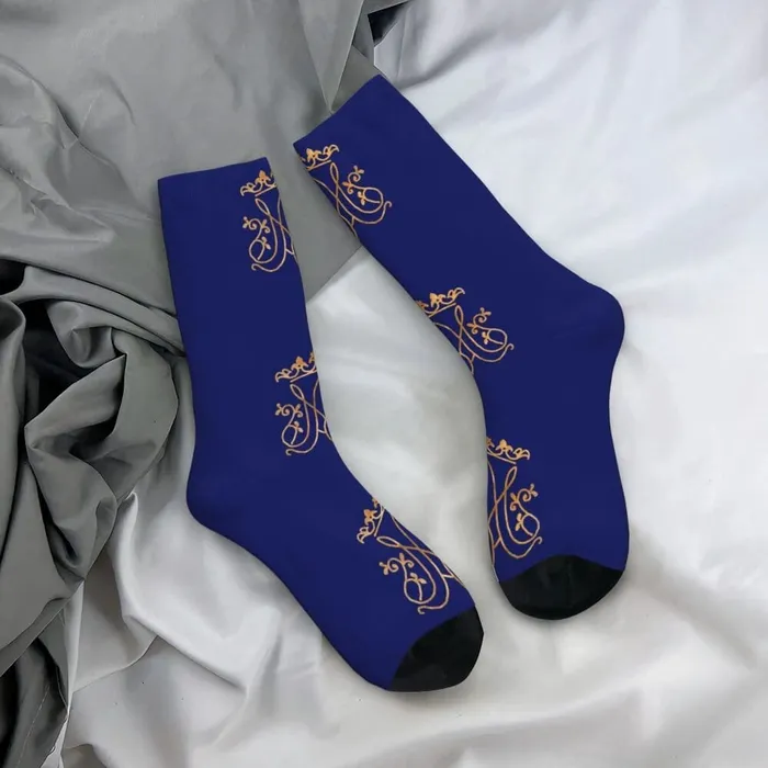 Bright Virgin Mary Monogram Socks Lords Guidance Earrings