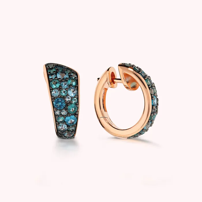 Bronzallure Earrings Orecchini a Lobo Graduati in Pav di Cubic Zirconia