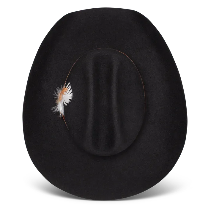 C1HXLW LAINEY WILSON X CHARLIE 1 HORSE BLACK SADDLE UP FELT HAT Rings