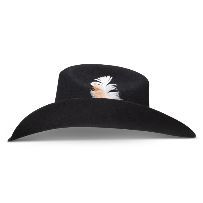 C1HXLW LAINEY WILSON X CHARLIE 1 HORSE BLACK SADDLE UP FELT HAT Rings