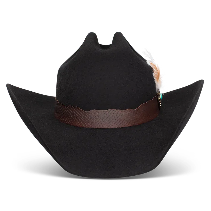 C1HXLW LAINEY WILSON X CHARLIE 1 HORSE BLACK SADDLE UP FELT HAT Rings