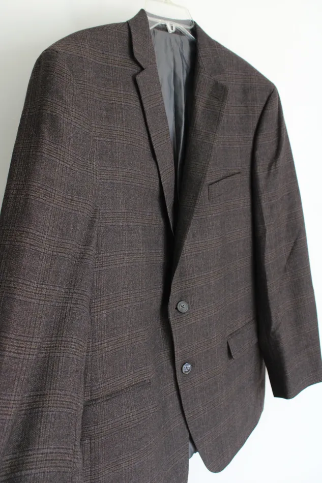 Calvin Klein Earrings Calvin Klein Dark Brown Plaid Blazer 46R