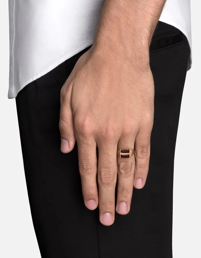 Cardinal Ring wEnamel Gold Vermeil Miansai Rings Cardinal Ring wEnamel Gold Vermeil Miansai Rings