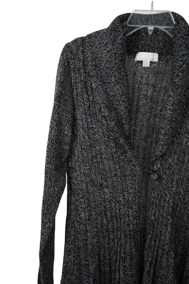 Carolyn Taylor Gray Knit Cardigan L Carolyn Taylor Earrings