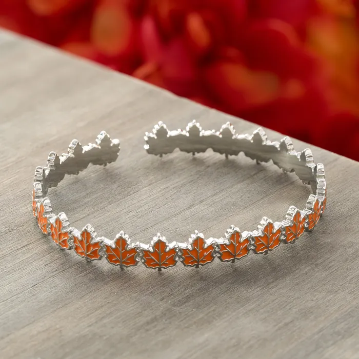 Chadds Ford Jewelry Bracelets Little Maple Leaf Cuff Bracelet