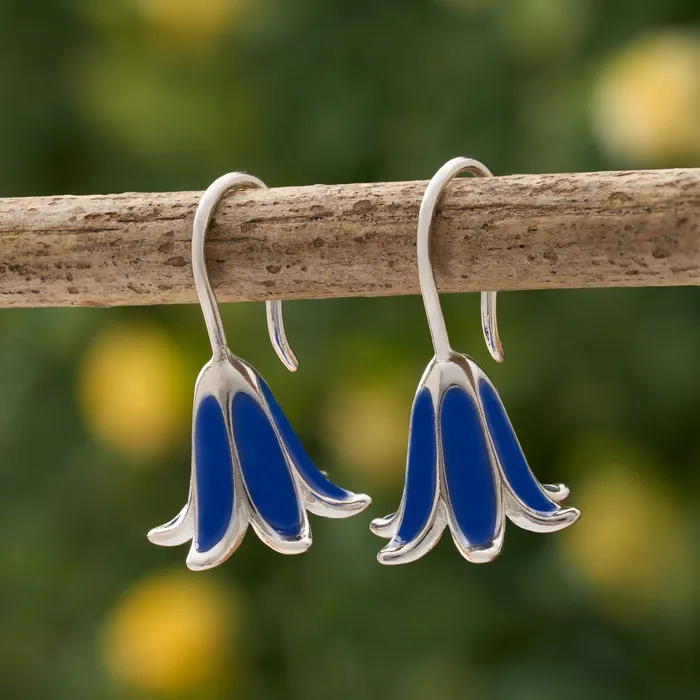 Chadds Ford Jewelry Earrings Sterling Silver Dainty Bluebell Earrings