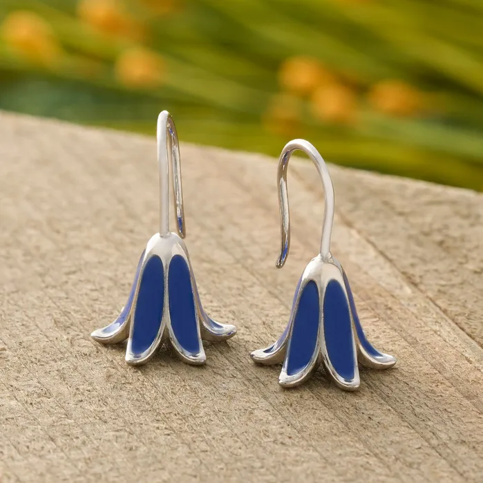 Chadds Ford Jewelry Earrings Sterling Silver Dainty Bluebell Earrings