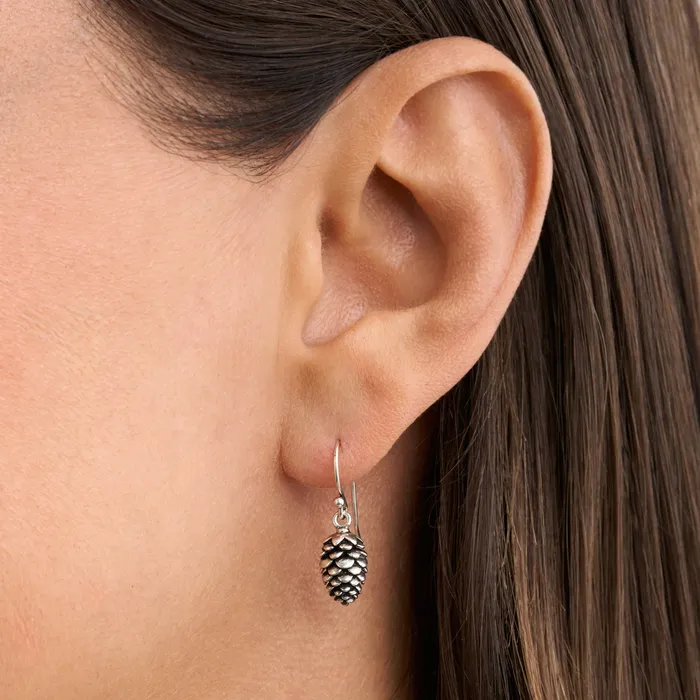 Chadds Ford Jewelry Earrings Vintage Pine Cone Earrings with French Hooks