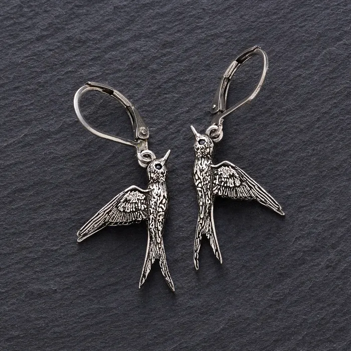 Chadds Ford Jewelry Earrings Vintage Swallow Leverback Earrings