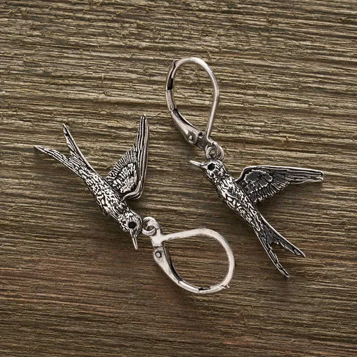 Chadds Ford Jewelry Earrings Vintage Swallow Leverback Earrings