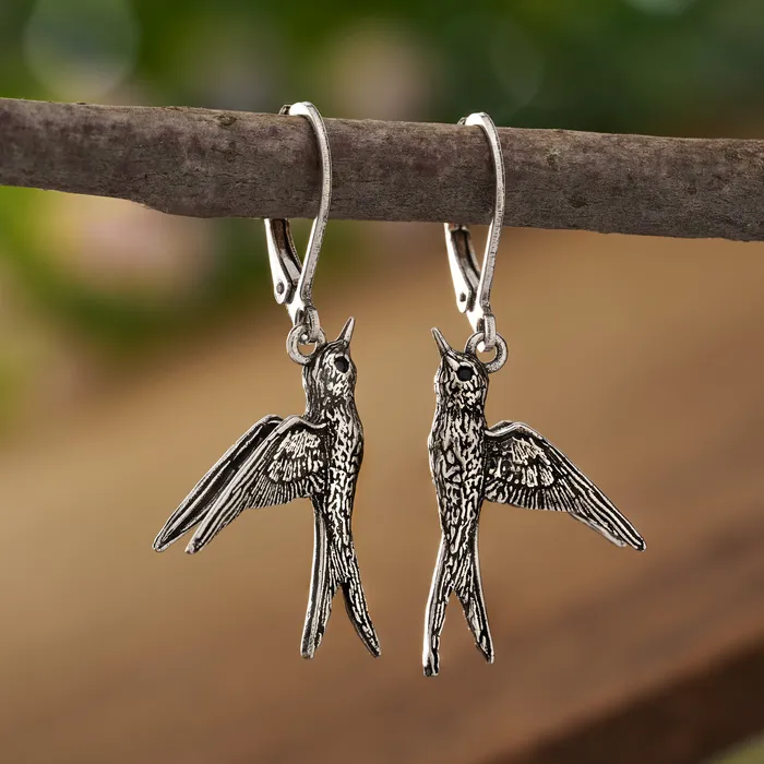 Chadds Ford Jewelry Earrings Vintage Swallow Leverback Earrings