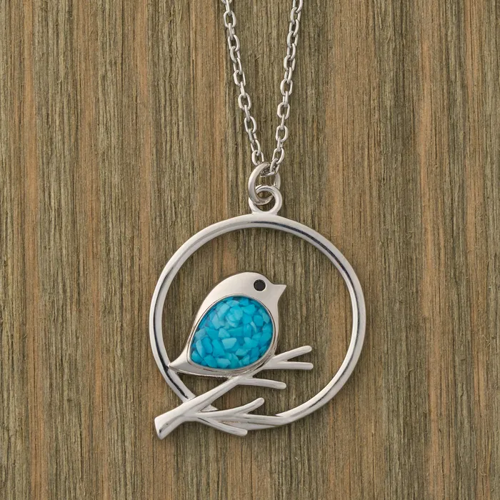 Chadds Ford Jewelry Necklaces Turquoise Birdie Branch Necklace