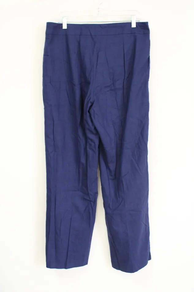 Chadwicks Rings Chadwicks Of Boston Blue Linen Trouser Pants 14