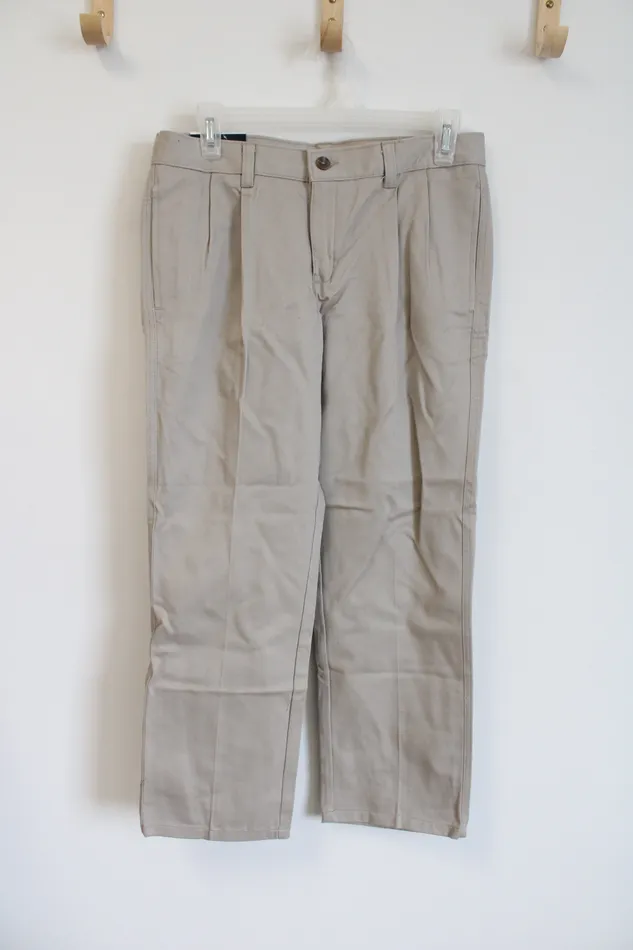 Chaps Earrings NEW Chaps School Uniform Tan Khaki Pants 12 Husky