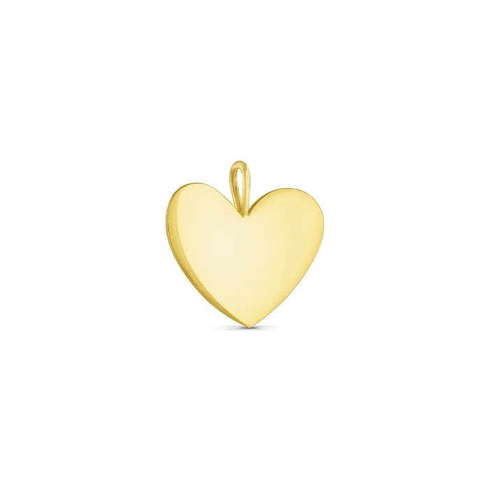 Charm Necklaces Extra Large Plain Heart Charm Consider the Wldflwrs