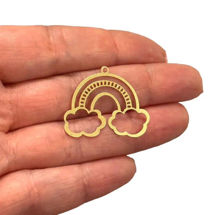 Charm Necklaces Raw Brass Rainbow Over the Clouds CharmLaser Cut Rainbow Over the Clouds Charm Peppy Beads Charm Necklaces Raw Brass Rainbow Over the Clouds CharmLaser Cut Rainbow Over the Clouds Charm Peppy Beads