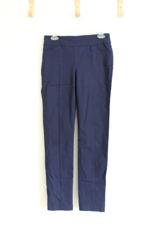 Chicos Earrings Chicos Fabulously Slimming Navy Pants 00 Regular