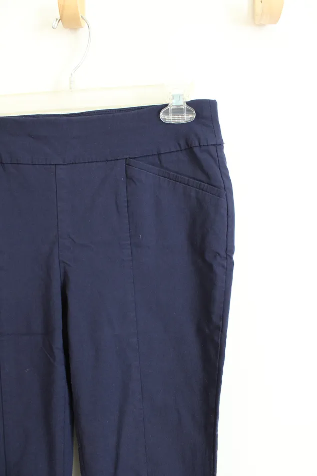 Chicos Earrings Chicos Fabulously Slimming Navy Pants 00 Regular